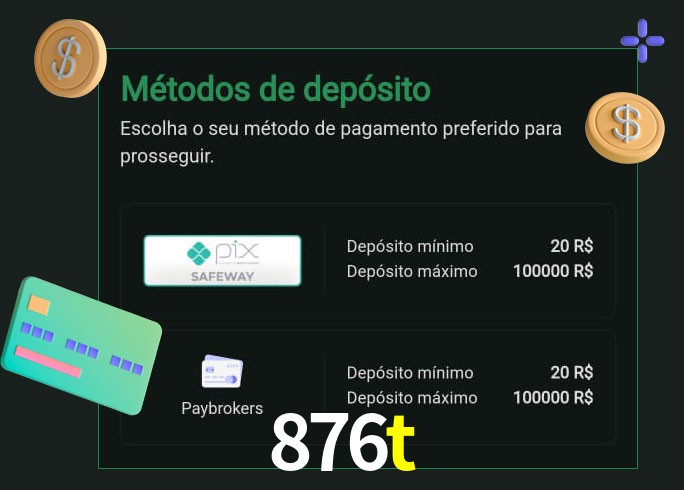 O cassino 876t oferece uma grande variedade de métodos de pagamento